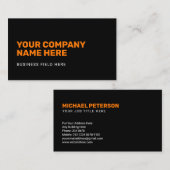 Name des Minimalistischen Unternehmens | Orange au Visitenkarte (Vorne/Hinten)