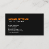 Name des Minimalistischen Unternehmens | Orange au Visitenkarte (Rückseite)