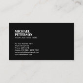 Name des Minimalistischen Unternehmens | Serieller Visitenkarte (Rückseite)