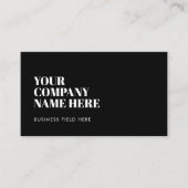 Name des Minimalistischen Unternehmens | Serieller Visitenkarte (Vorderseite)