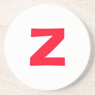 Name des Mit Monogramm Großbuchstabens in Rot Getränkeuntersetzer