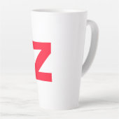 Name des Mit Monogramm Großbuchstabens in Rot Milchtasse (Rechte Ecke)