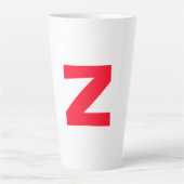 Name des Mit Monogramm Großbuchstabens in Rot Milchtasse (Vorderseite)