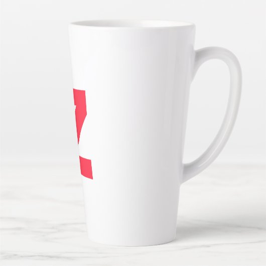 Name des Mit Monogramm Großbuchstabens in Rot Milchtasse (Rechts)