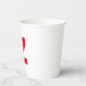 Name des Mit Monogramm Großbuchstabens in Rot Pappbecher (Links)