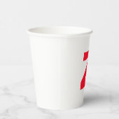 Name des Mit Monogramm Großbuchstabens in Rot Pappbecher (Rechts)