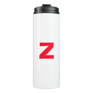 Name des Mit Monogramm Großbuchstabens in Rot Thermosbecher