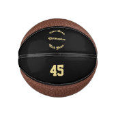 Name des Mit Monogramm Spielerteams Mini Basketball (Vorderseite)