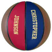 Name des Mit Monogramm Team Club School-Spielers Basketball (Vertikal)