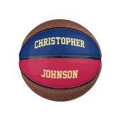 Name des Mit Monogramm Team Club School-Spielers Mini Basketball (Vorderseite)