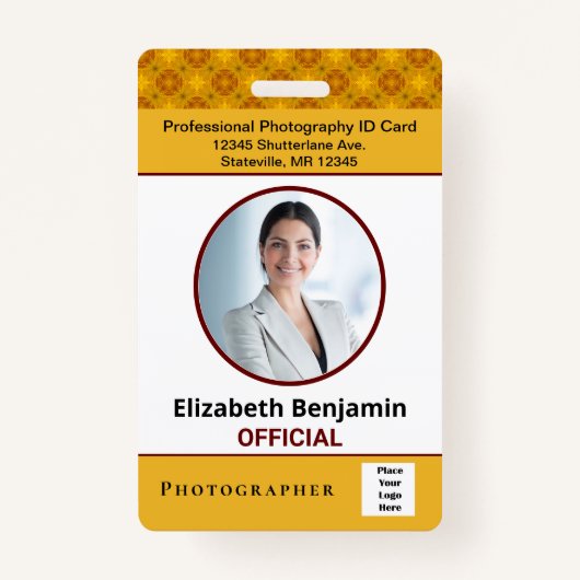 Name des Mitarbeiter-ID-Fotos Benutzerdefinierter  Ausweis (Vorderseite)