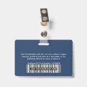 Name des Mitarbeiter-ID-Unternehmens Foto-Bar oder Ausweis (Rückseite mit Clip)