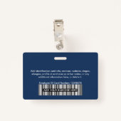 Name des Mitarbeiter-ID-Unternehmens Foto-Bar oder Ausweis (Rückseite mit Klammer)