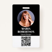 Name des Mitarbeiters Abzeichen Minimalistisch Fot Ausweis (Vorderseite)