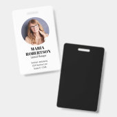 Name des Mitarbeiters Abzeichen Minimalistisches F Ausweis (Vorder- & Rückseite)