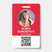 Name des Mitarbeiters Abzeichen Minimalistisches F Ausweis (Vorderseite)