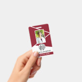 Name des Mitarbeiters Barcode Logo Red Geo ID Ausweis (Handheld)