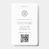 Name des Mitarbeiters der beruflichen Klinik Ausweis (Rückseite)