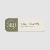 Name des Mitarbeiters der modernen Magnetgesellsch Namensschild (Vorderseite)