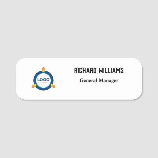 Name des Mitarbeiters des benutzerdefinierten Logo Namensschild (Vorderseite)