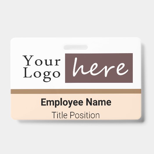 Name des Mitarbeiters des horizontalen Logos Ausweis (Front)