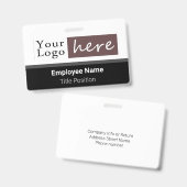 Name des Mitarbeiters des horizontalen Logos Ausweis (Front & Back)