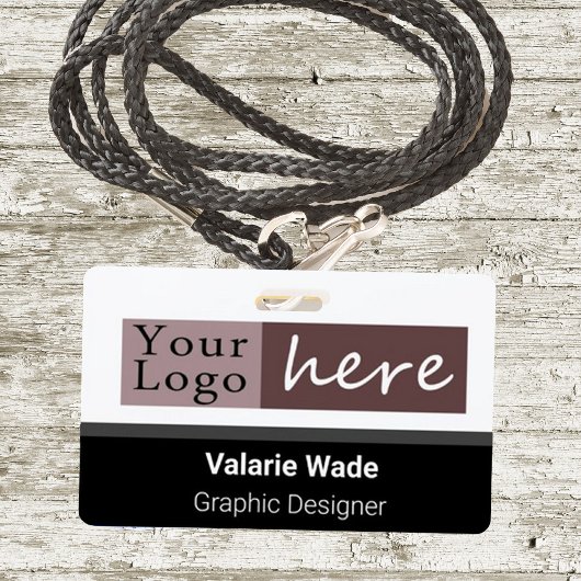 Name des Mitarbeiters des horizontalen Logos Ausweis