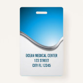 Name des Mitarbeiters des Krankenhauses Foto ID Ausweis (Rückseite)