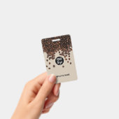 Name des Mitarbeiters des Logos für Kaffeebohnen Ausweis (Handheld)