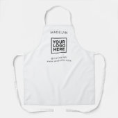 Name des Mitarbeiters des modernen Logos Weiß Schürze (Vorderseite)