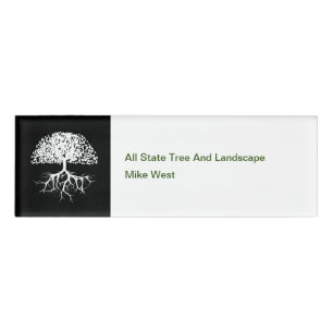 Name des Mitarbeiters des Tree- und Landscaping-Di Namenschild