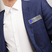 Name des Mitarbeiters des Unternehmens Metallic Lo Namenschild