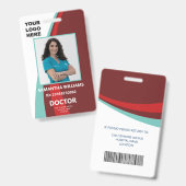 Name des Mitarbeiters einer benutzerdefinierten Do Ausweis (Vorder- & Rückseite)