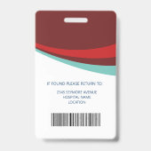 Name des Mitarbeiters einer benutzerdefinierten Do Ausweis (Rückseite)