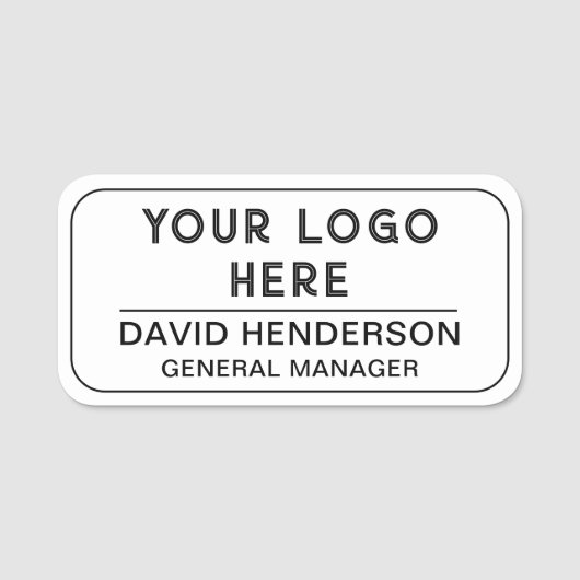 Name des Mitarbeiters eines benutzerdefinierten Ma Namensschild (Vorderseite)