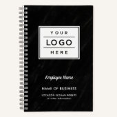 Name des Mitarbeiters eines Unternehmens mit eigen Notizblock (Vorderseite)