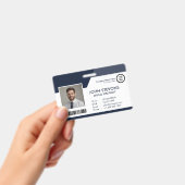 Name des Mitarbeiters eines Unternehmens Navy Blue Ausweis (Handheld)