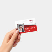 Name des Mitarbeiters ID des Red Horizontal Templa Ausweis (Handheld)