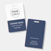 Name des Mitarbeiters ID für moderne Logos Ausweis (Vorder- & Rückseite)