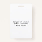 Name des Mitarbeiters im Quadrat- oder Circle-Styl Ausweis (Rückseite)