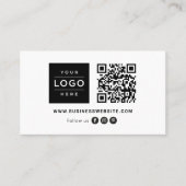Name des Mitarbeiters mit dem Firmenlogo QR-Code Visitenkarte (Vorderseite)