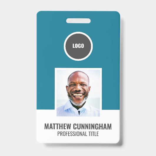 Name des Mitarbeiters Strichcode des modernen farb Ausweis (Vorderseite)