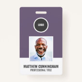 Name des Mitarbeiters Strichcode des modernen farb Ausweis (Vorderseite)