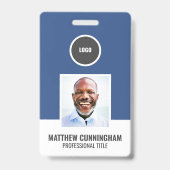 Name des Mitarbeiters Strichcode des modernen farb Ausweis (Vorderseite)