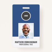 Name des Mitarbeiters Strichcode des modernen farb Ausweis (Vorderseite)