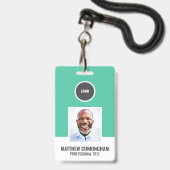 Name des Mitarbeiters Strichcode des modernen farb Ausweis (Front with Lanyard)