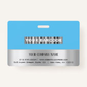 Name des Mitarbeiterzeichens Scanner Grau Ocean Ausweis (Rückseite)