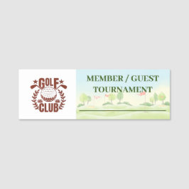 Name des Mitglieds des Golf Club League-Logos Namensschild