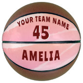 Name des modernen Abstrakten Wasserfarben-Teams Basketball (Vorderseite)