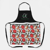 Name des modernen Apple-Musters Monogram Schürze (Vorderseite)